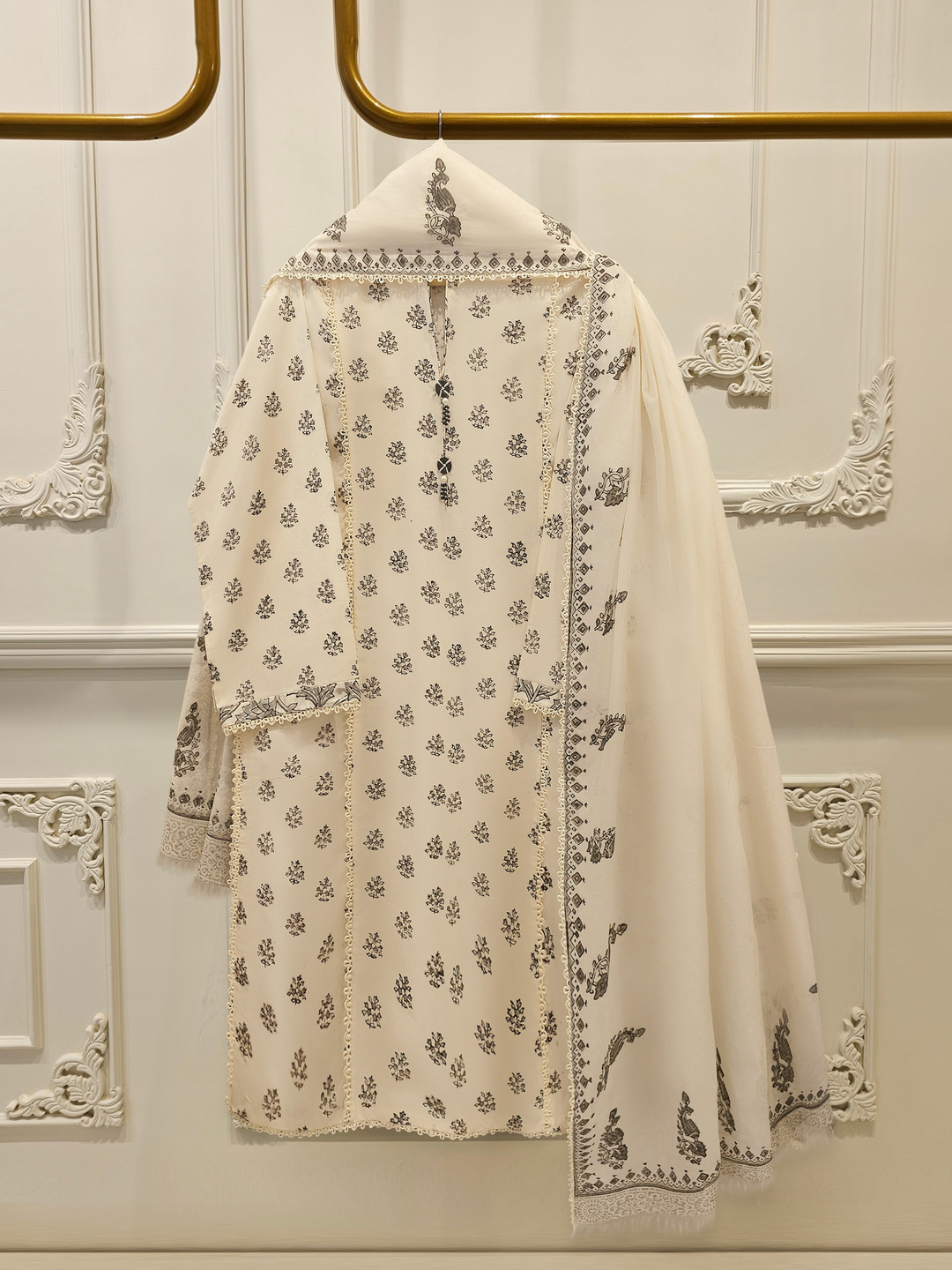 3 Piece - Hand Block Printed Kora Cotton Suit
