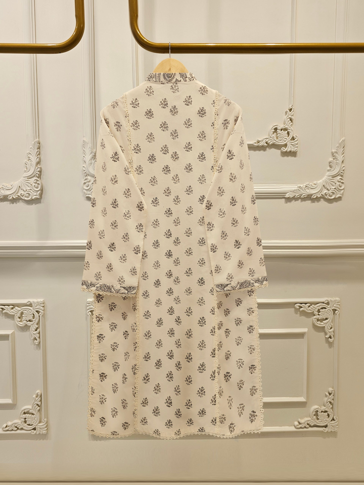 3 Piece - Hand Block Printed Kora Cotton Suit