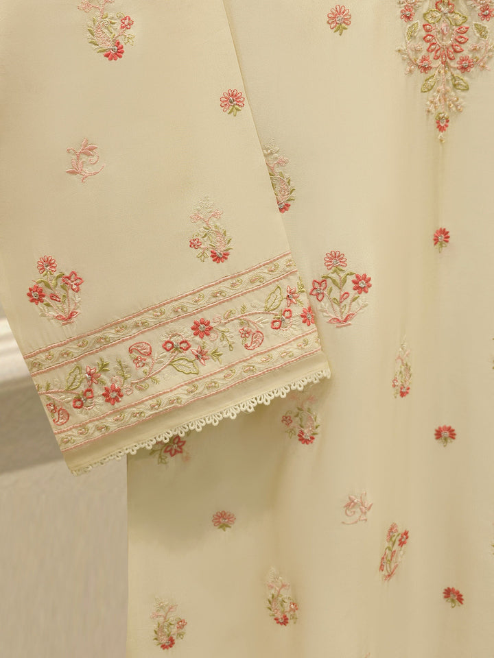 Pure Embroidered Sheesha Silk Shirt