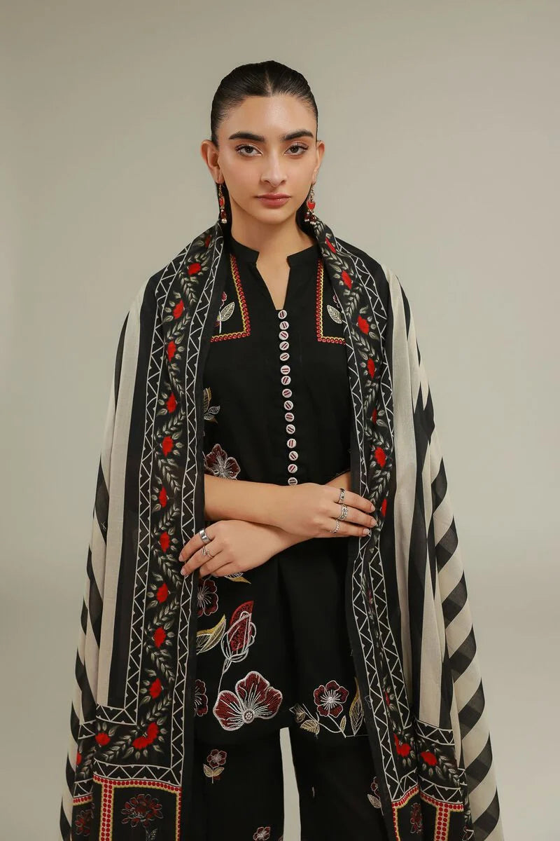 Embroidered | Lawn Threadwork Dupatta