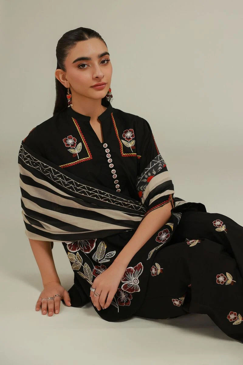 Embroidered | Lawn Threadwork Dupatta