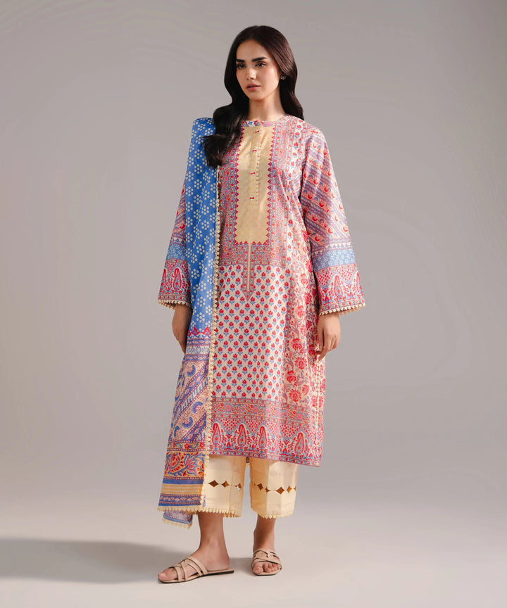3 Piece - Printed Lawn Suit