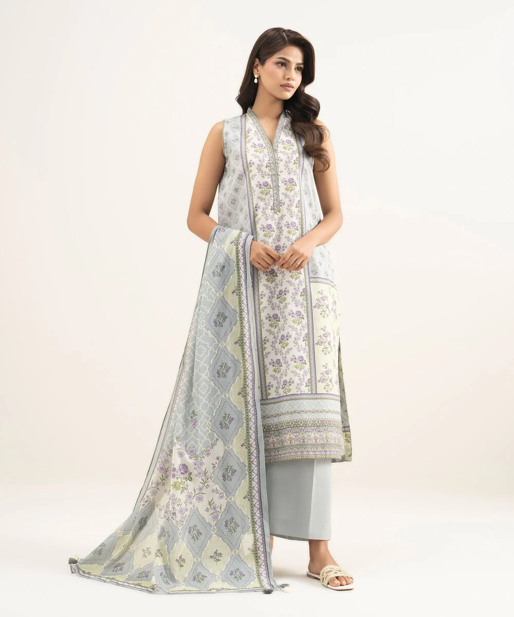 3 Piece - Printed Lawn Suit