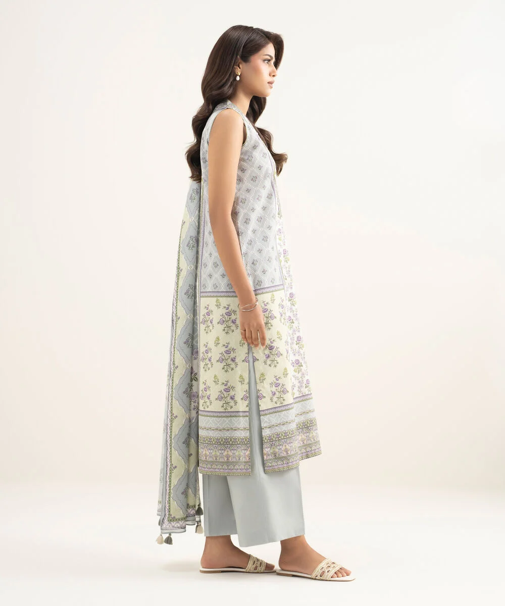 3 Piece - Printed Lawn Suit