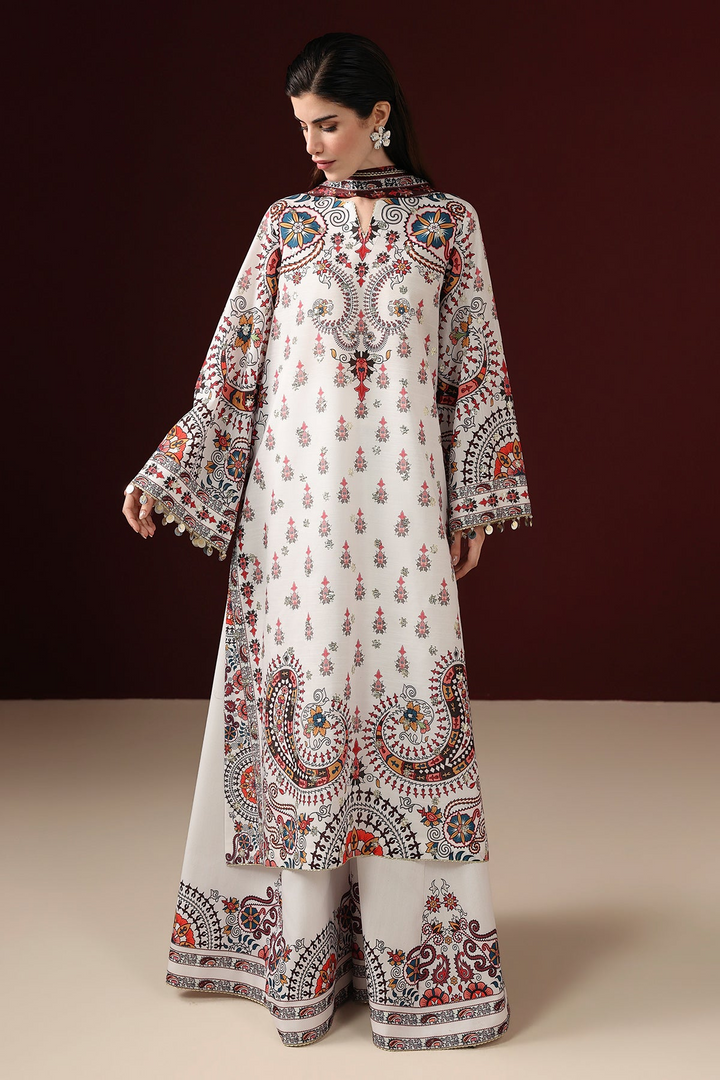 EMBROIDERED RAW SILK