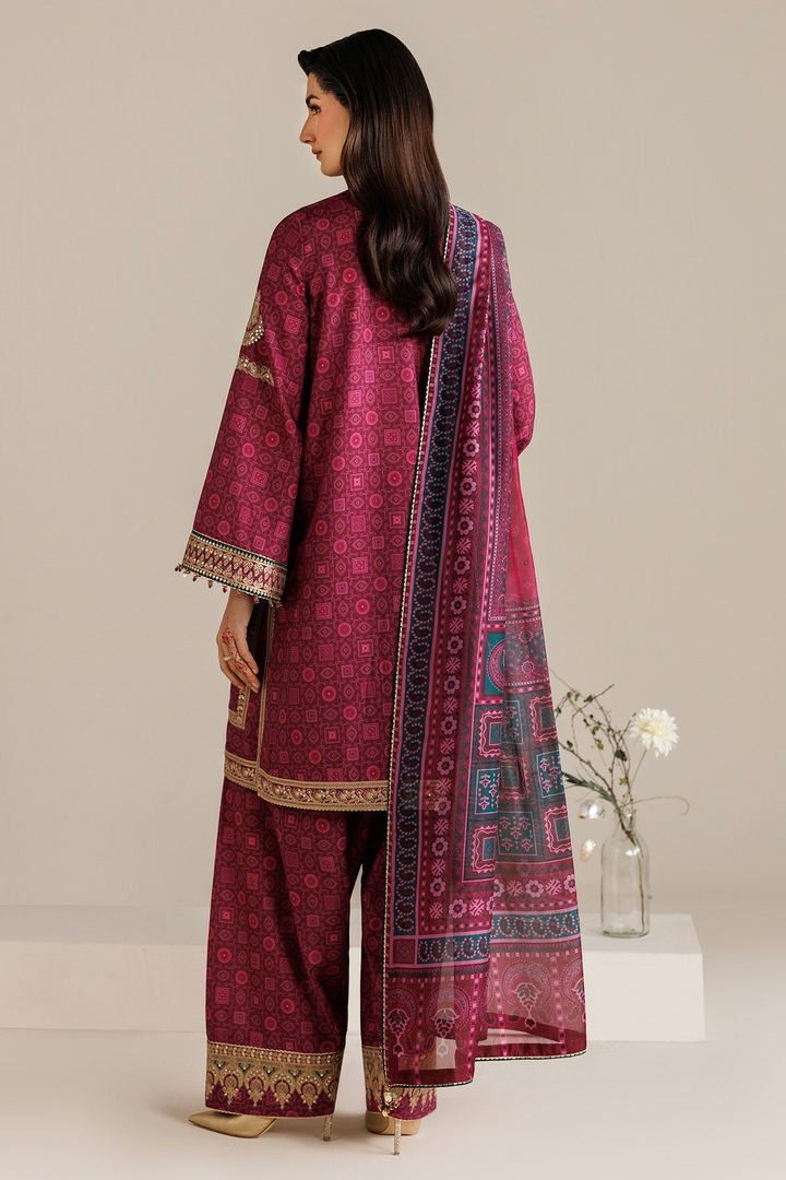 EMBROIDERED RAW SILK