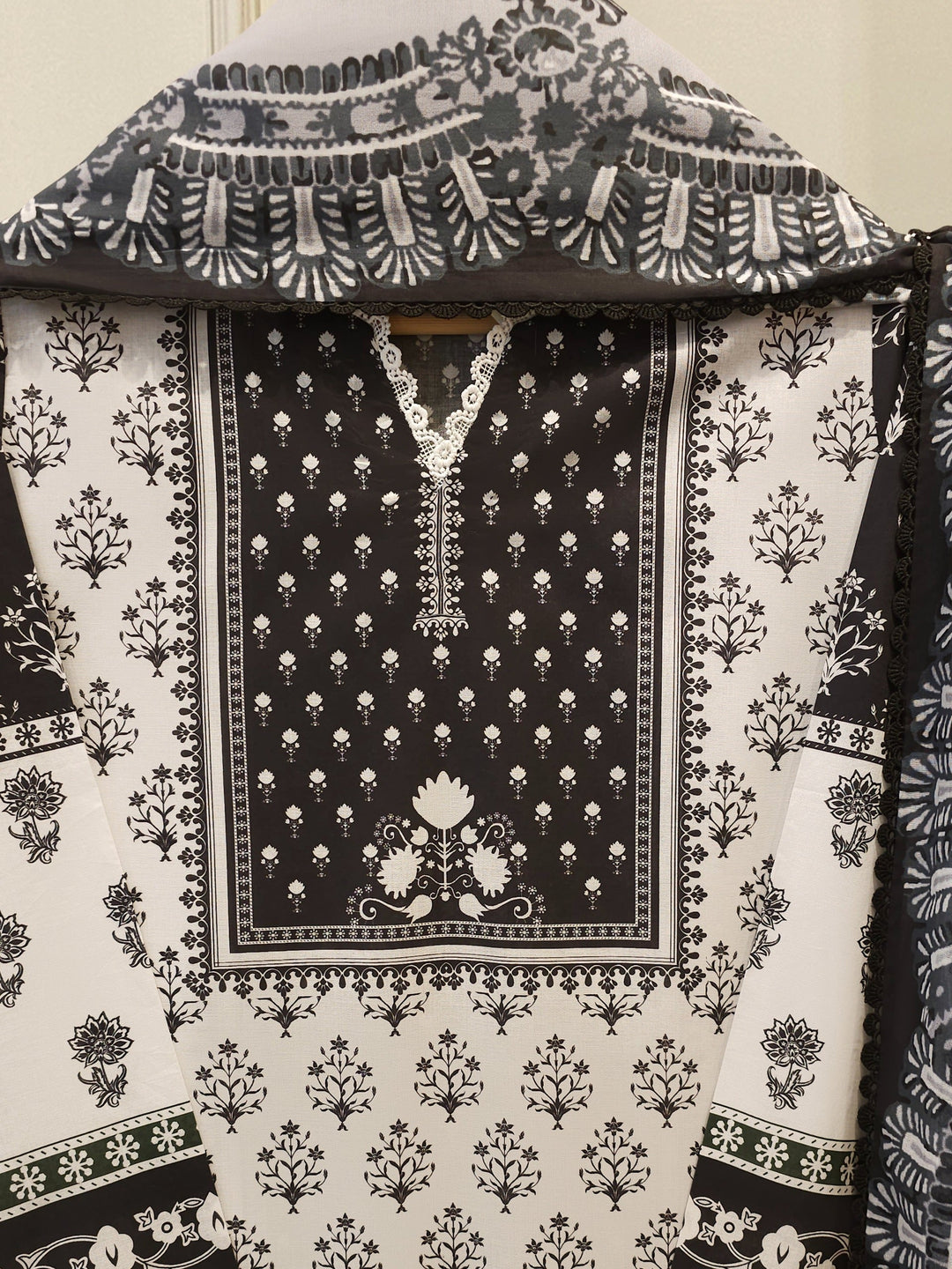 2-Piece Digital Printed Cambric Suit