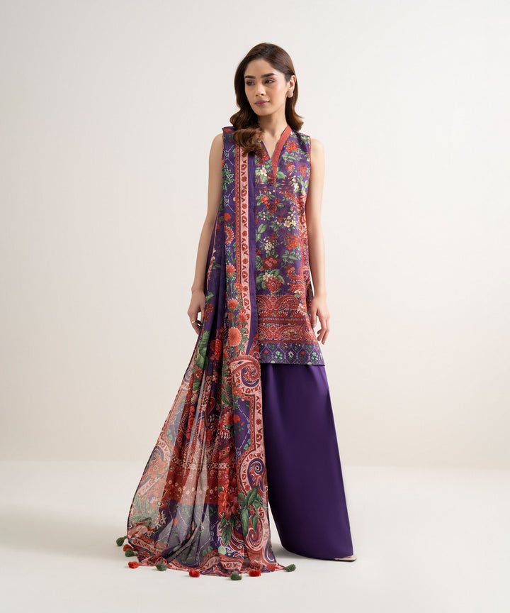 3 Piece - Embroidered Lawn Suit (Pret)