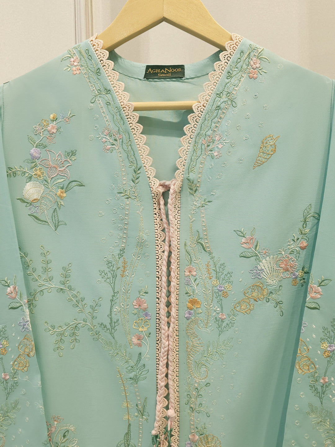 2 Piece - Embroidered Cambric Suit