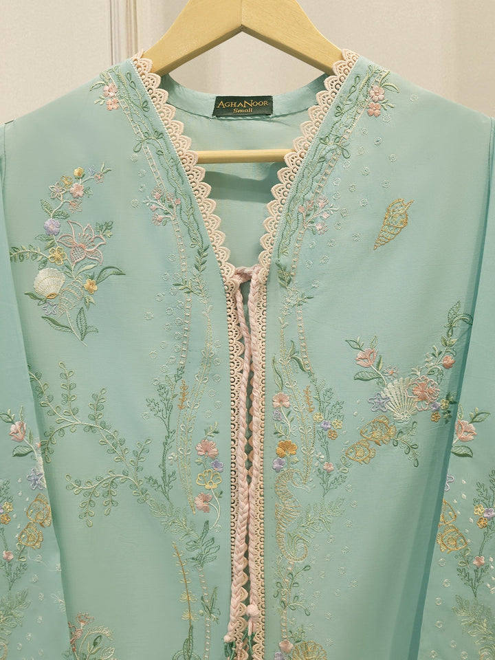 2 Piece - Embroidered Cambric Suit