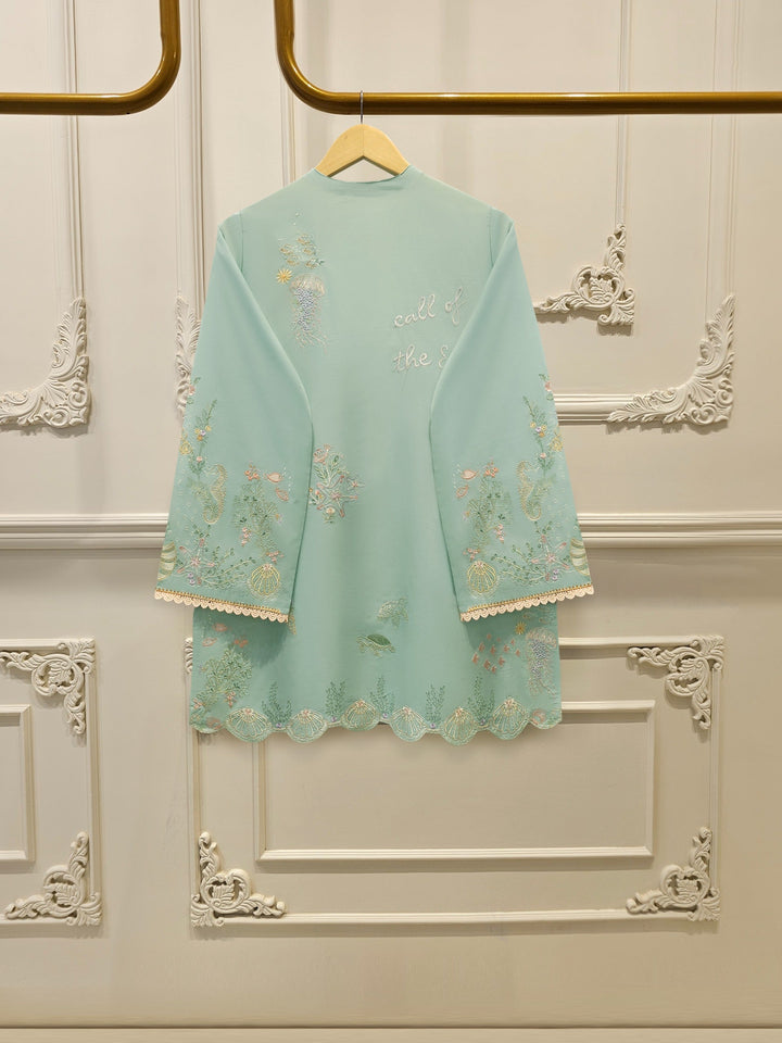 2 Piece - Embroidered Cambric Suit