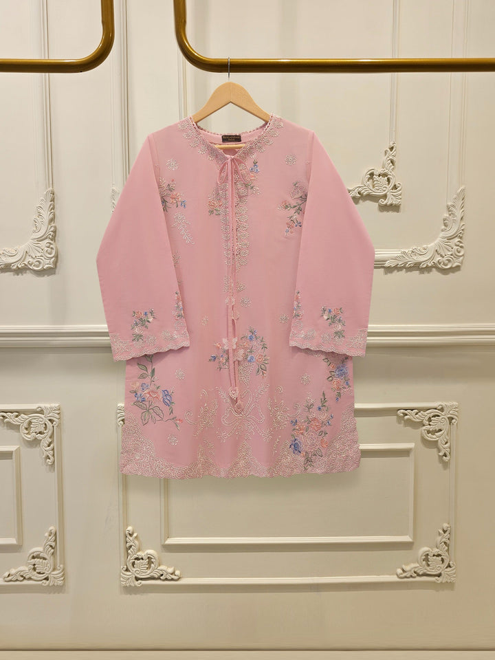 2 Piece - Embroidered Cambric Suit