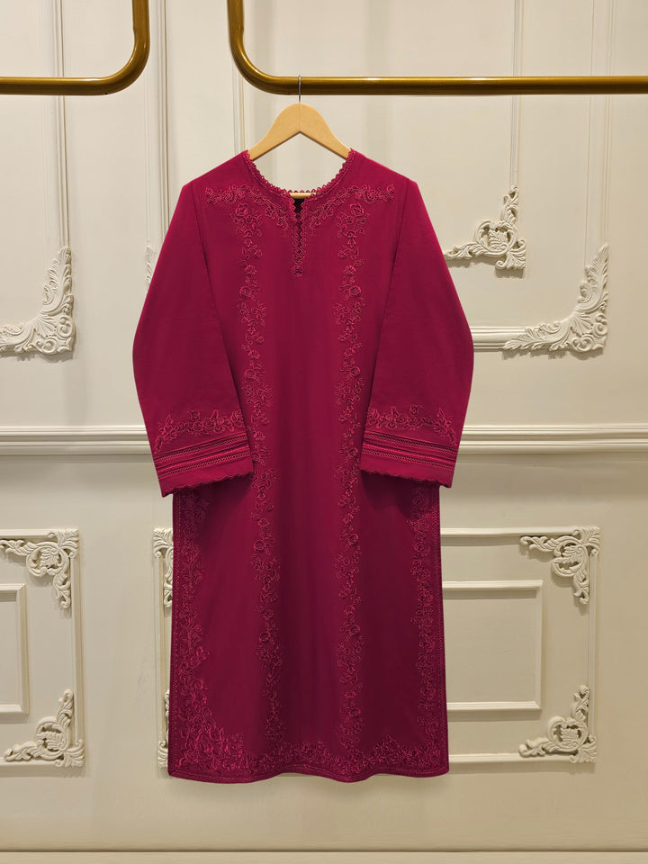 2 Piece - Embroidered Cambric Suit