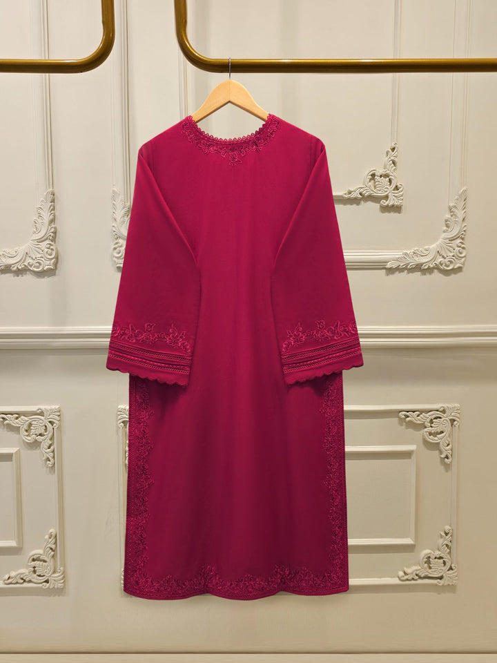 2 Piece - Embroidered Cambric Suit
