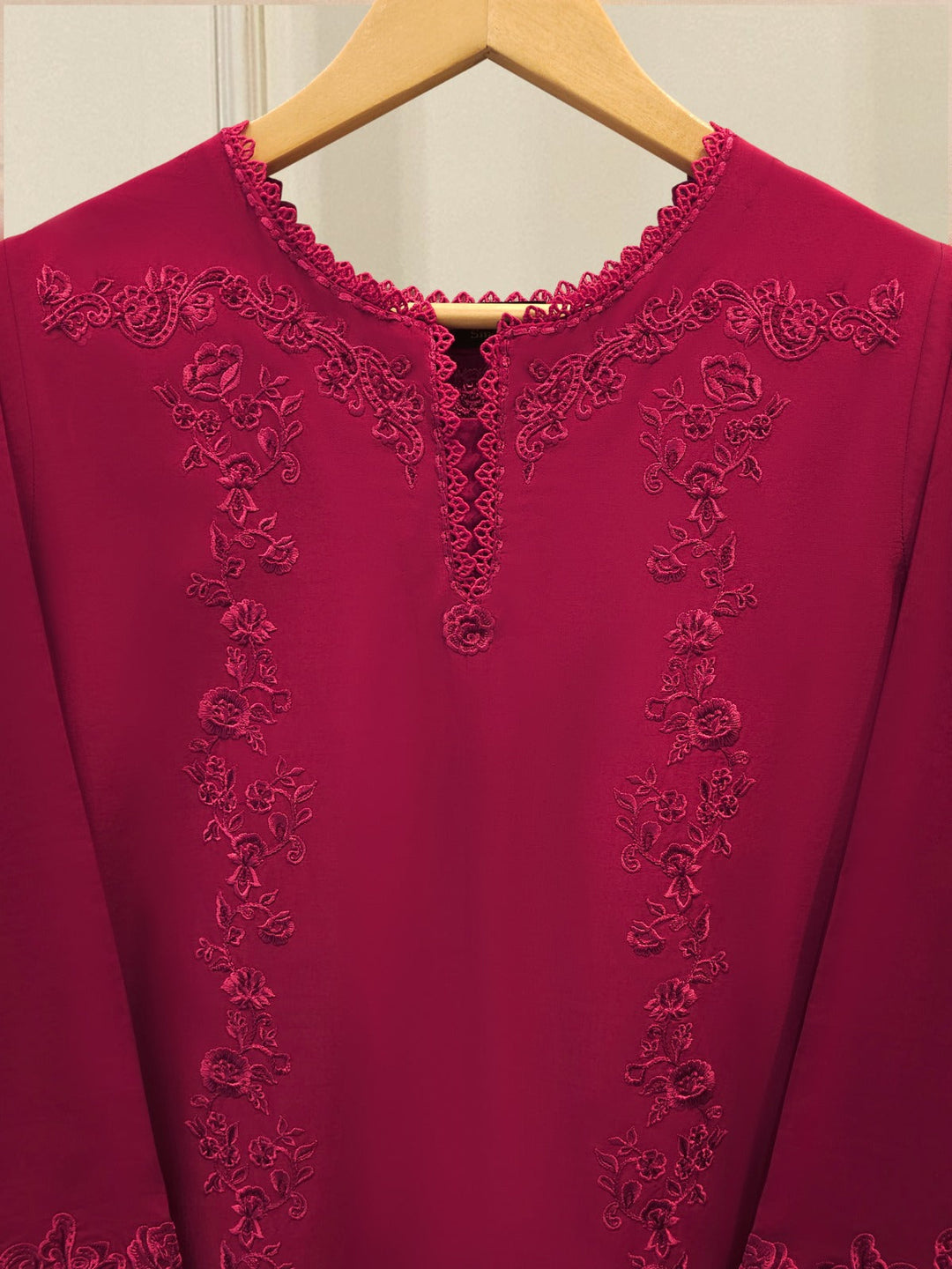 2 Piece - Embroidered Cambric Suit