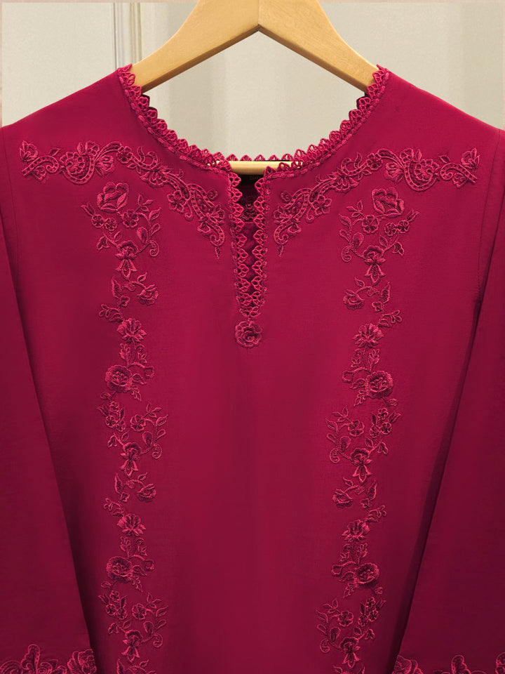 2 Piece - Embroidered Cambric Suit