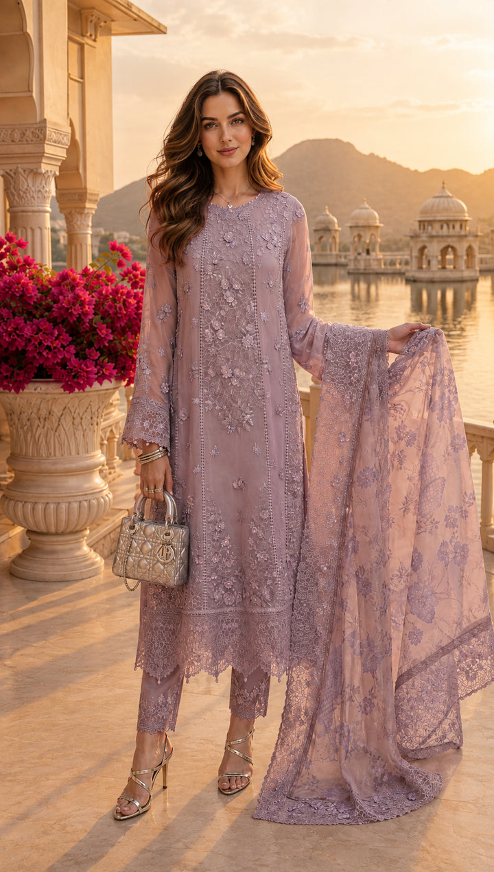 Nooriyah Luxury Embroidered Chiffon