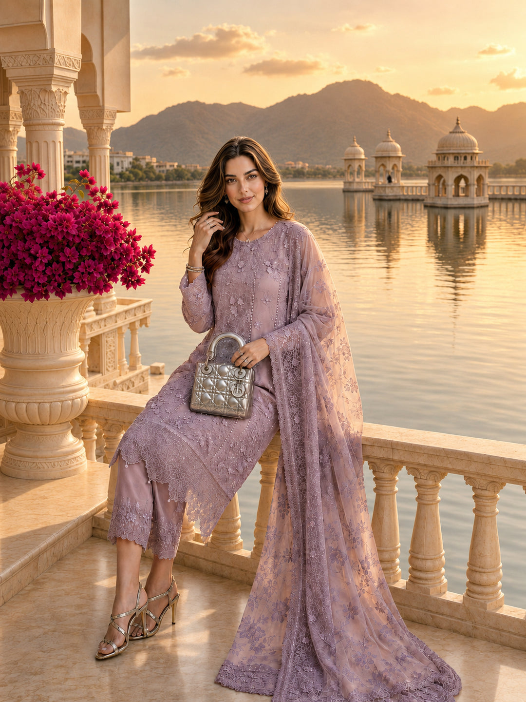 Nooriyah Luxury Embroidered Chiffon