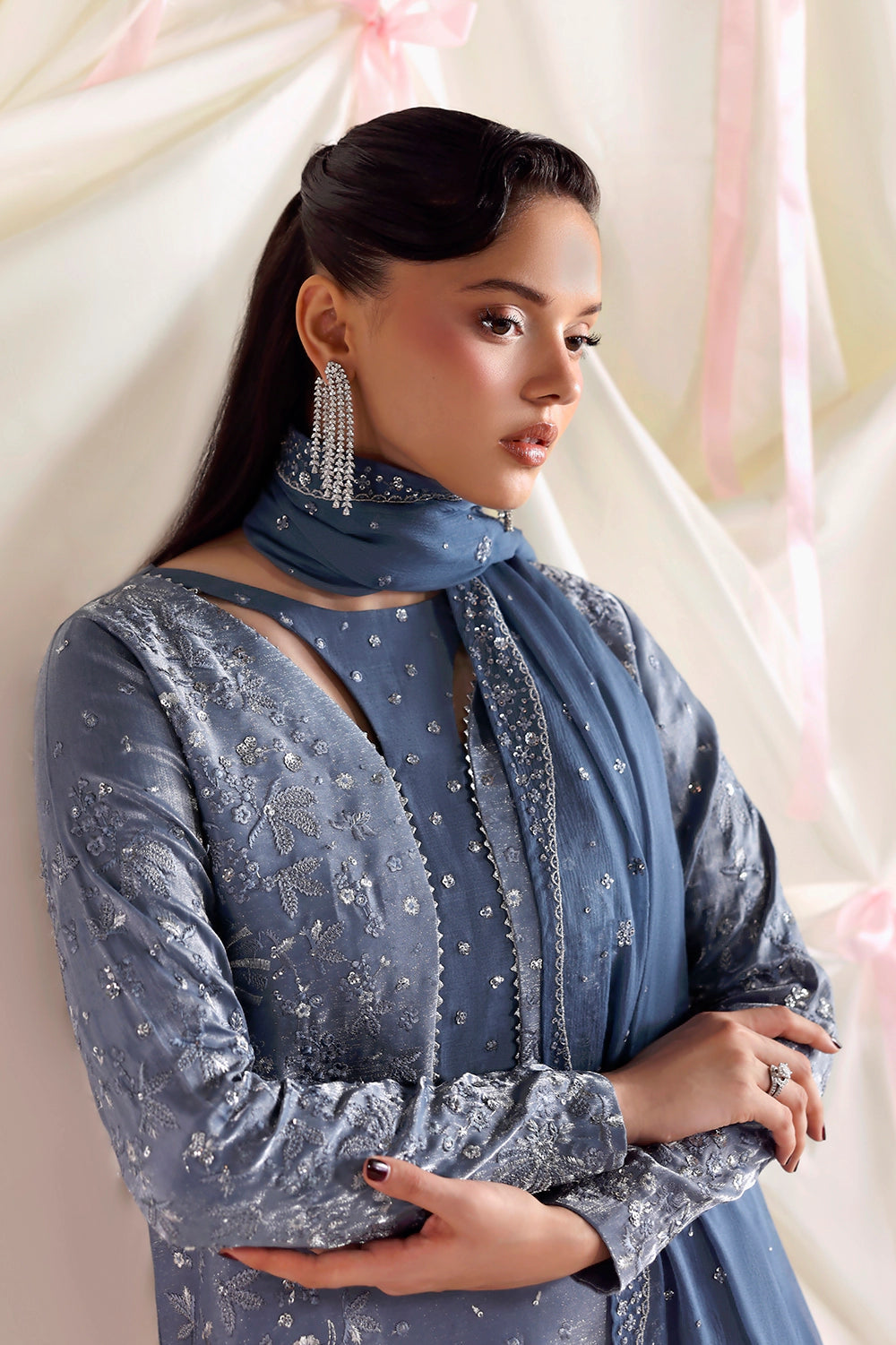 Embroidered  and Silk 3PC