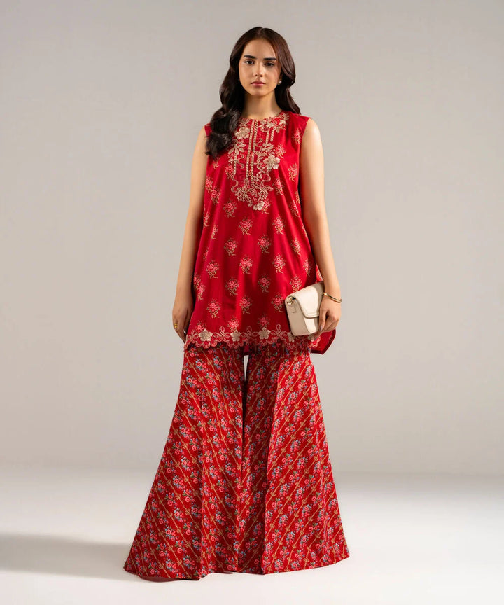 Embroidered Lawn Shirt Cambric Sharara