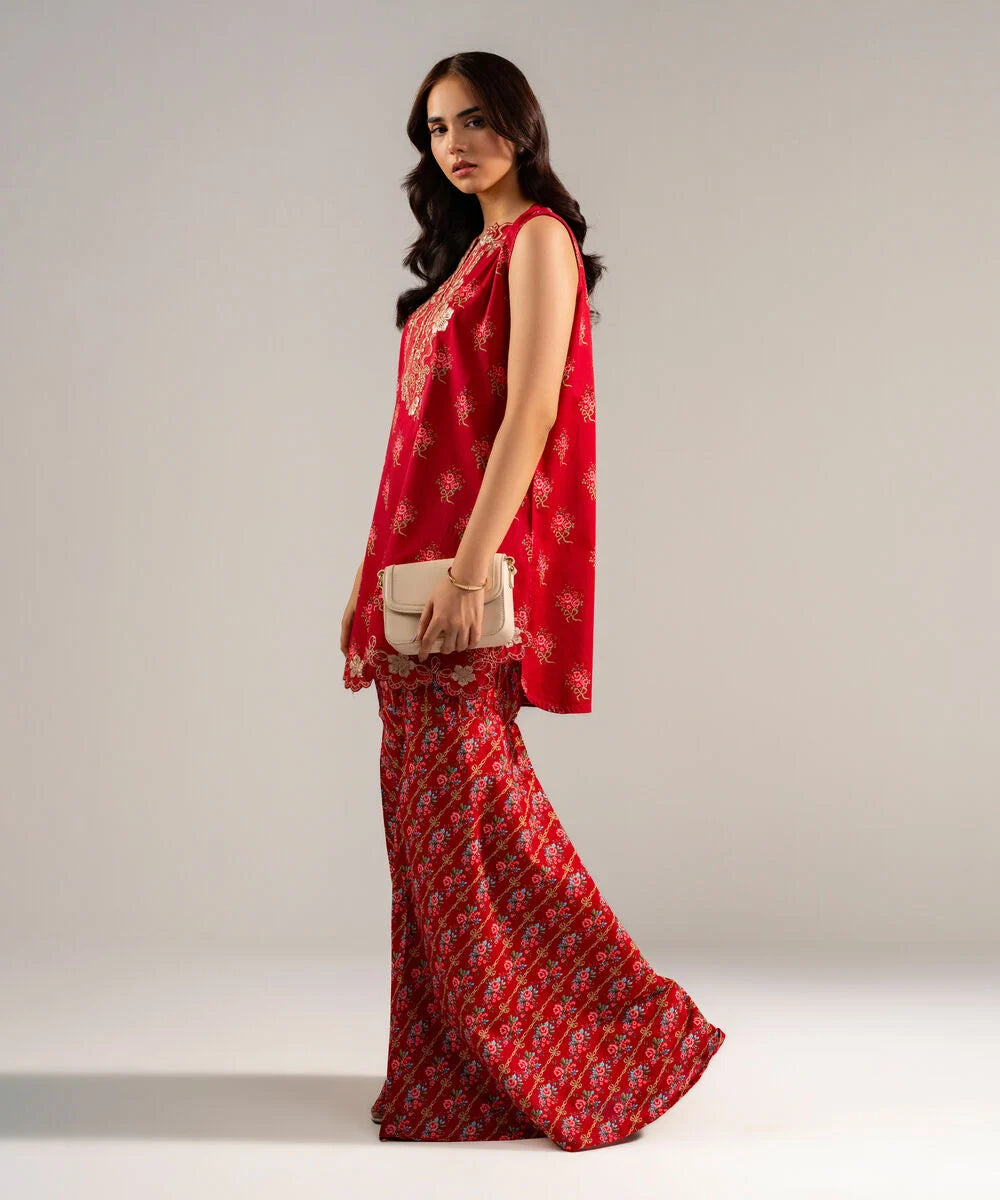 Embroidered Lawn Shirt Cambric Sharara
