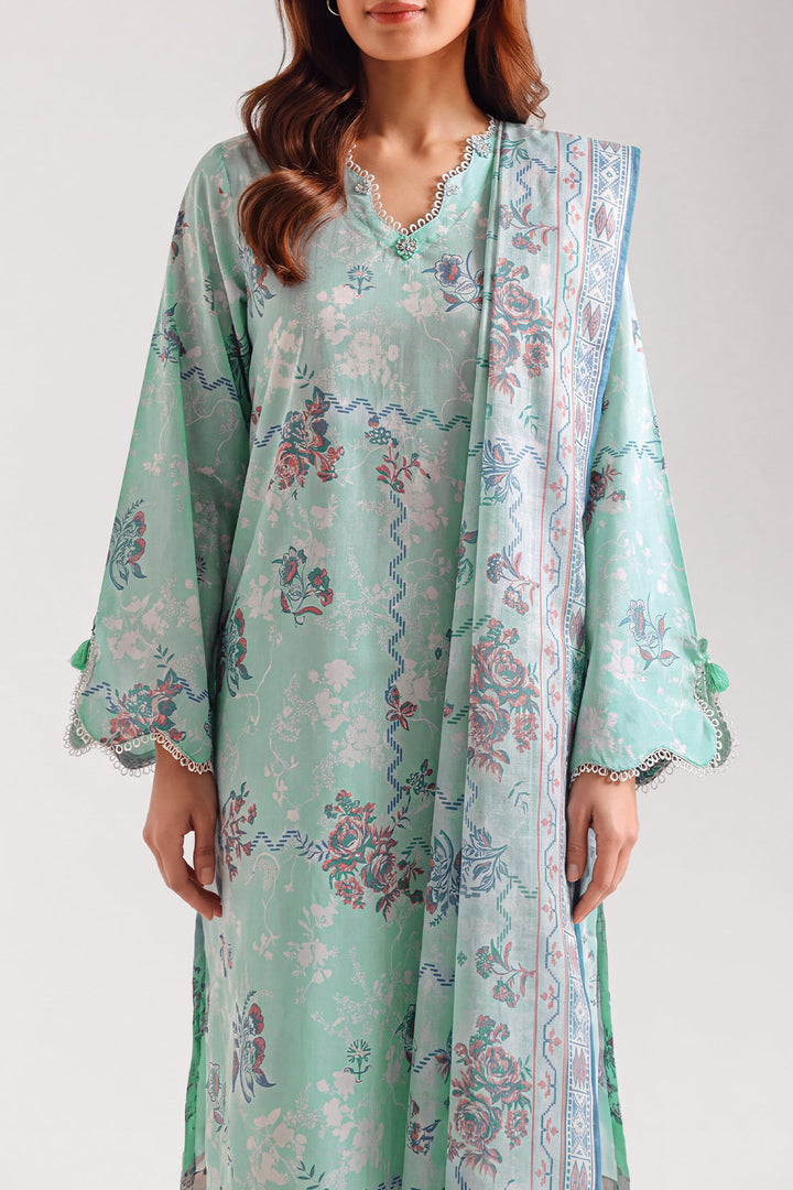 Unstitched Printed Lawn 3 Piece