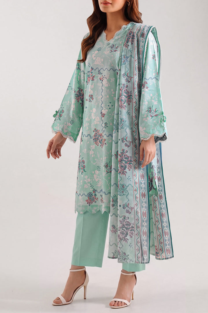 Unstitched Printed Lawn 3 Piece