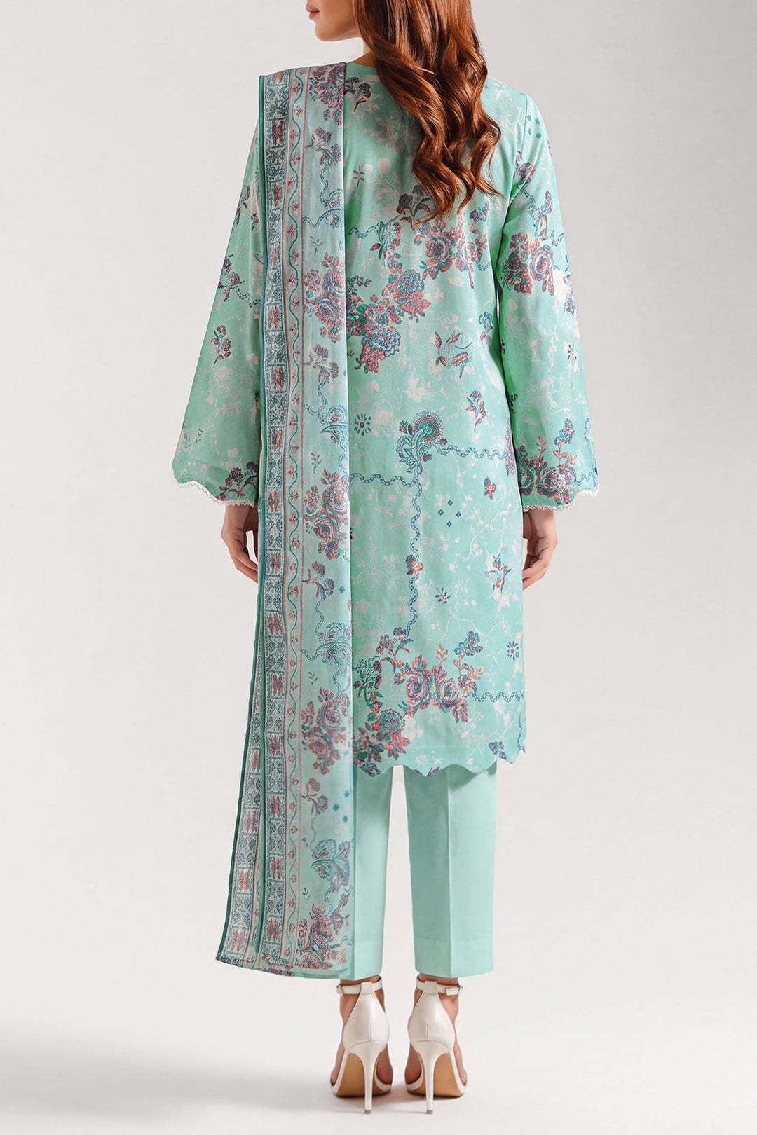 Unstitched Printed Lawn 3 Piece