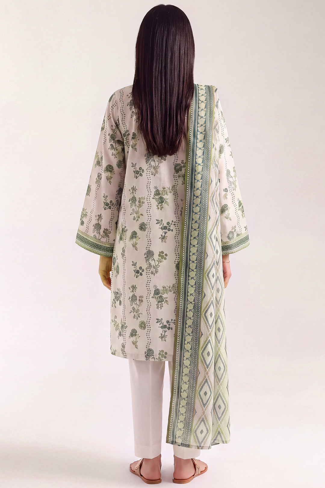 Unstitched Printed Lawn 3 Piece