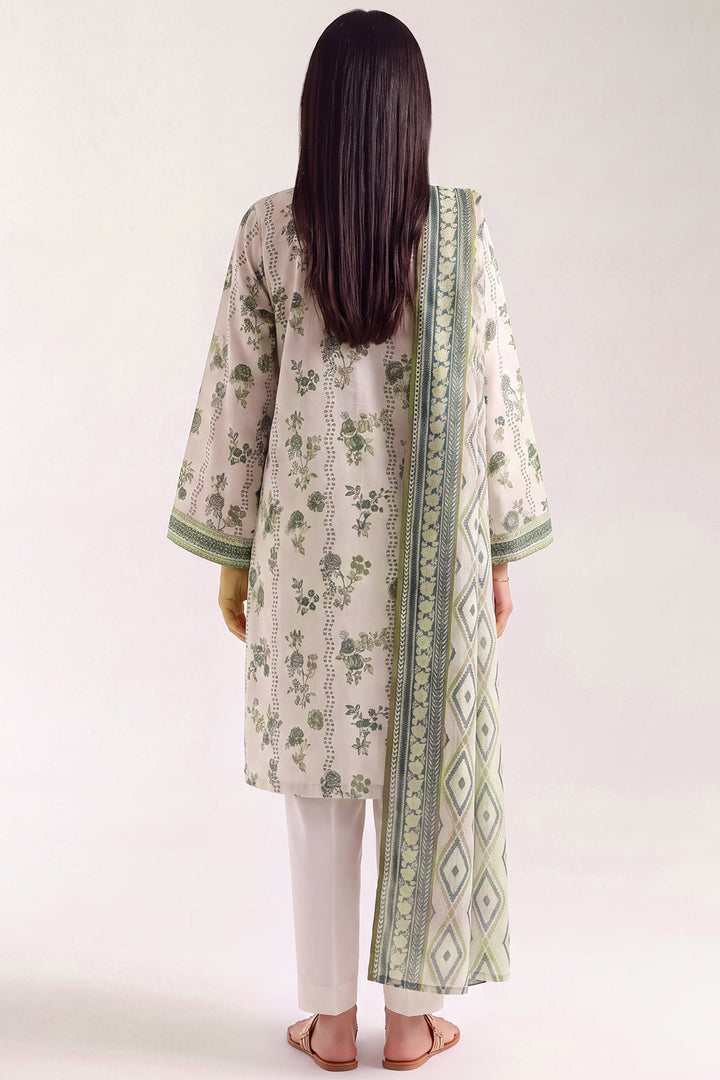 Unstitched Printed Lawn 3 Piece