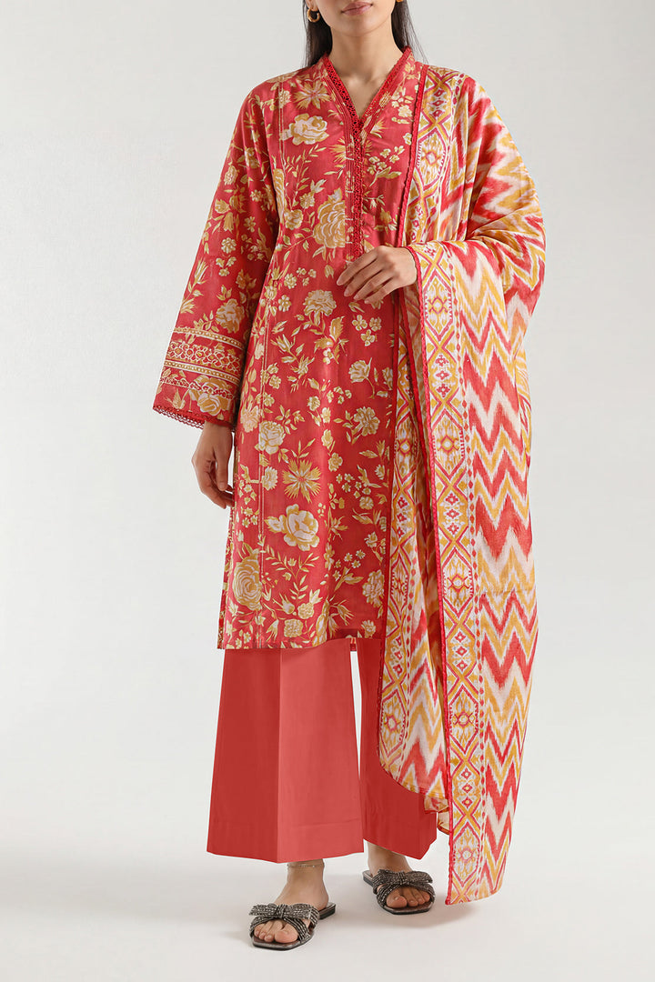 Unstitched Printed Lawn 3 Piece