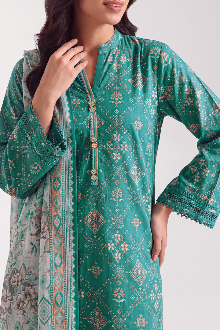 Unstitched Printed Lawn 3 Piece