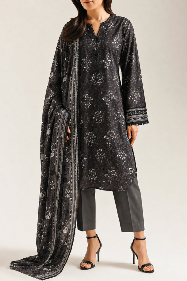 Unstitched Printed Lawn 3 Piece