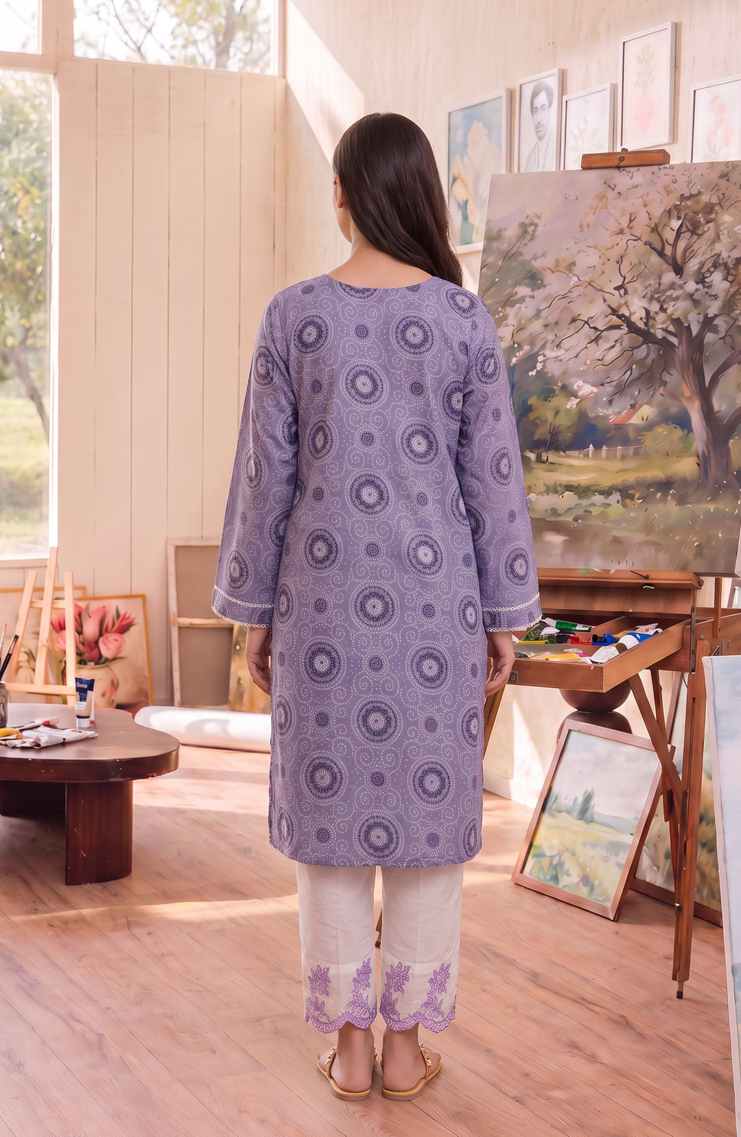 Embroidered Cotton Lawn Stitched 2 Piece Co-ord Set