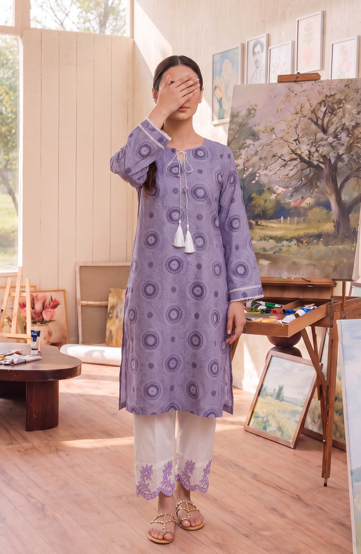 Embroidered Cotton Lawn Stitched 2 Piece Co-ord Set