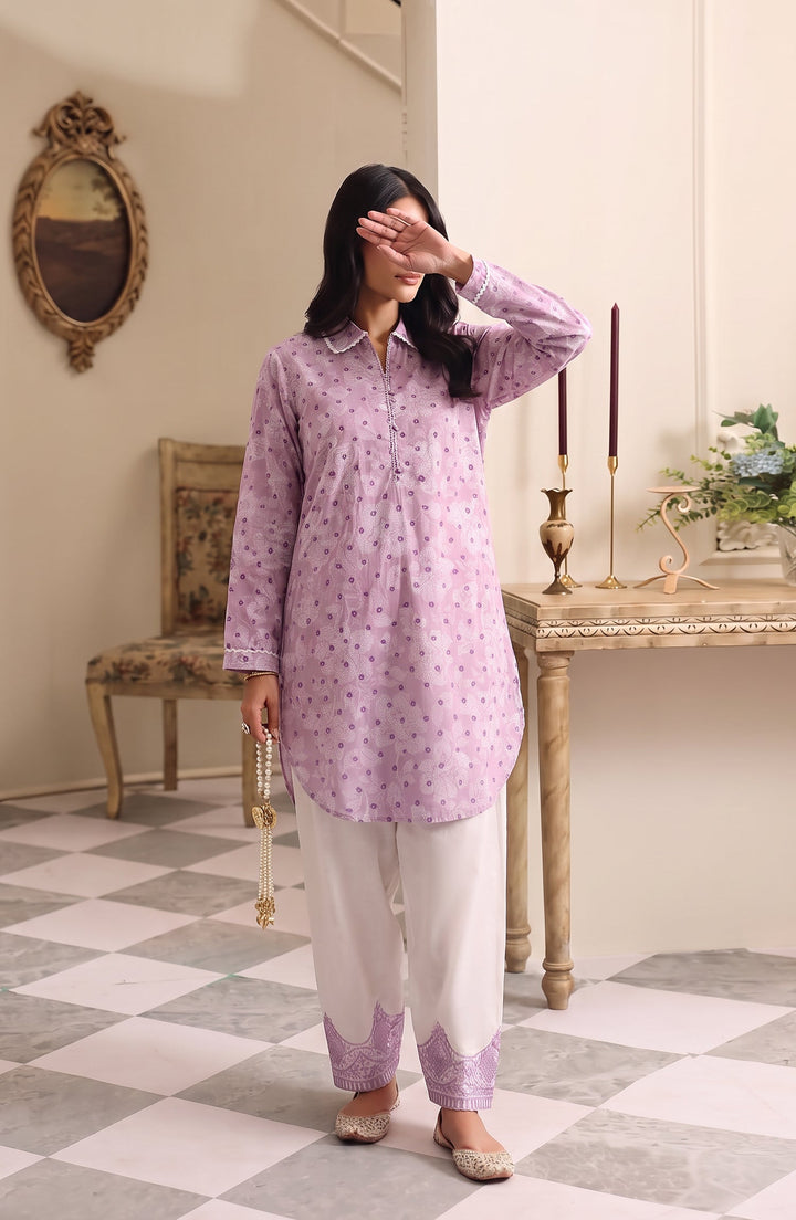 Embroidered Cotton Lawn Stitched 2 Piece Co-ord Set