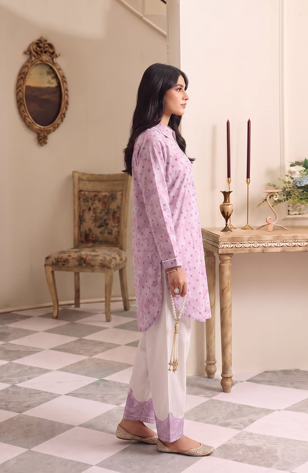 Embroidered Cotton Lawn Stitched 2 Piece Co-ord Set