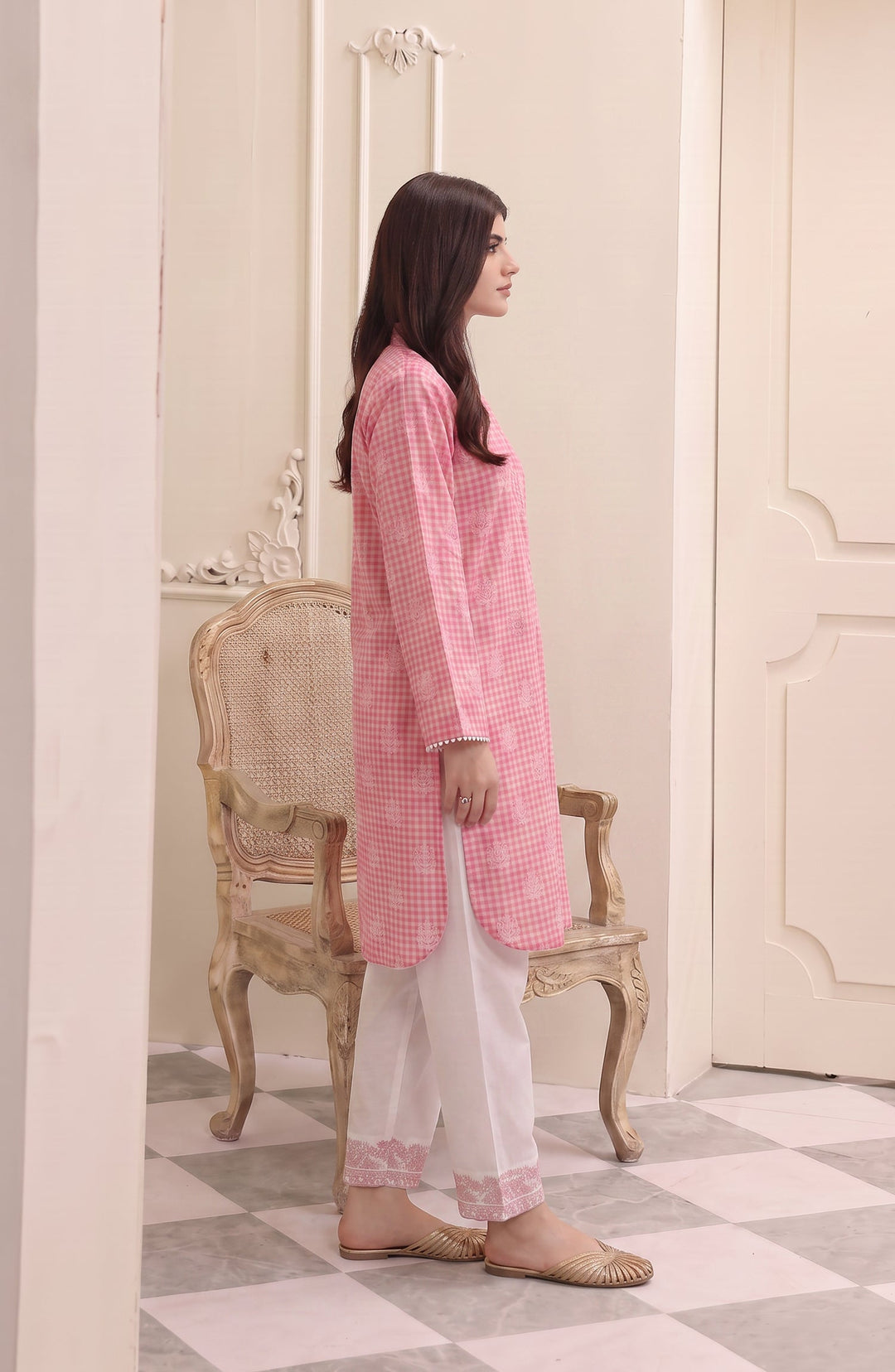 Embroidered Cotton Lawn Stitched 2 Piece Co-ord Set