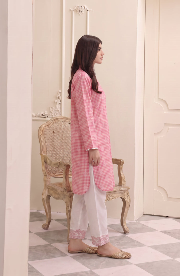 Embroidered Cotton Lawn Stitched 2 Piece Co-ord Set
