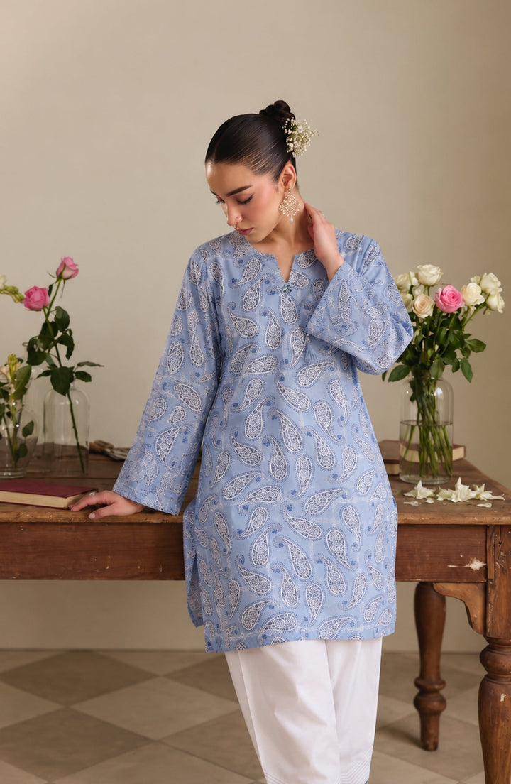 Embroidered Cotton Lawn Stitched 2 Piece Co-ord Set