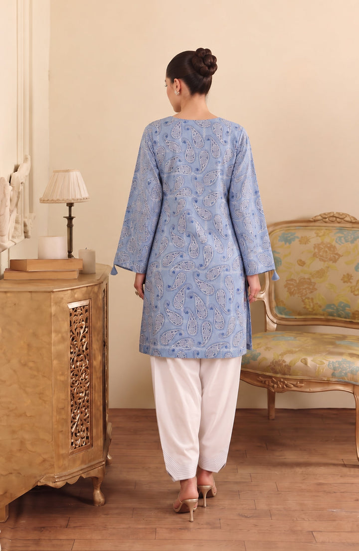 Embroidered Cotton Lawn Stitched 2 Piece Co-ord Set