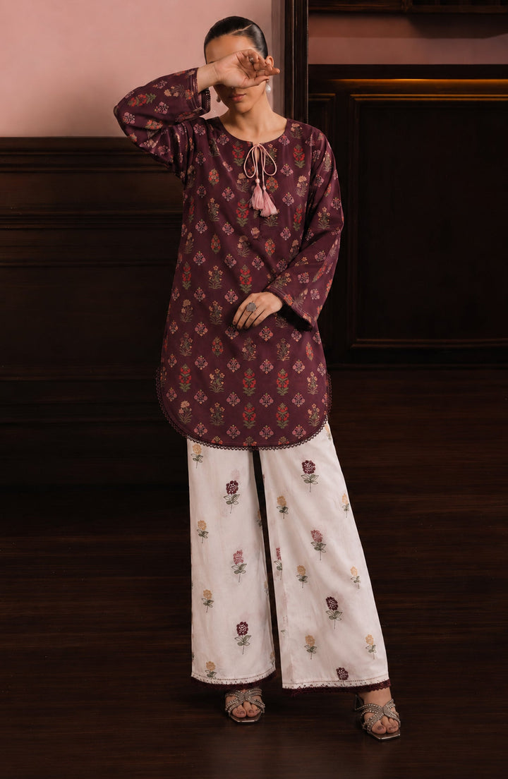 Embroidered Cotton Lawn Stitched 2 Piece Co-ord Set