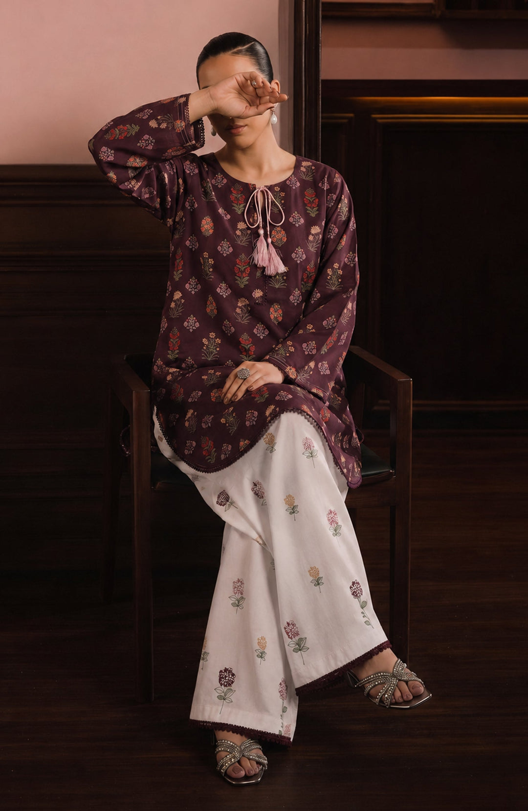 Embroidered Cotton Lawn Stitched 2 Piece Co-ord Set