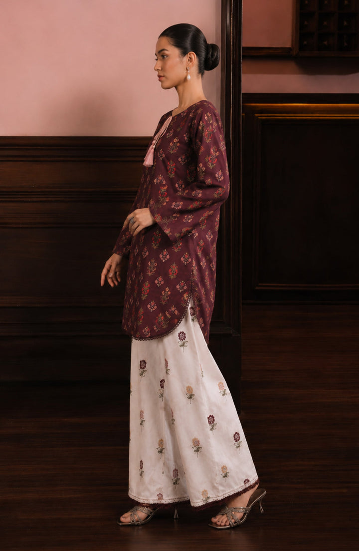 Embroidered Cotton Lawn Stitched 2 Piece Co-ord Set