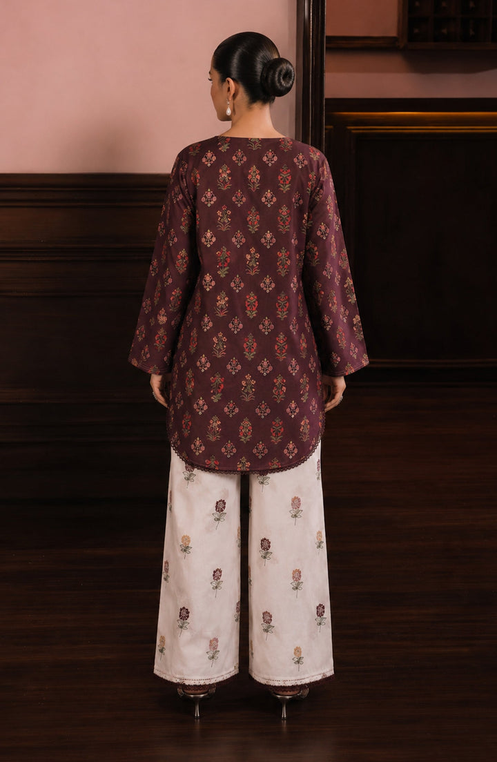 Embroidered Cotton Lawn Stitched 2 Piece Co-ord Set