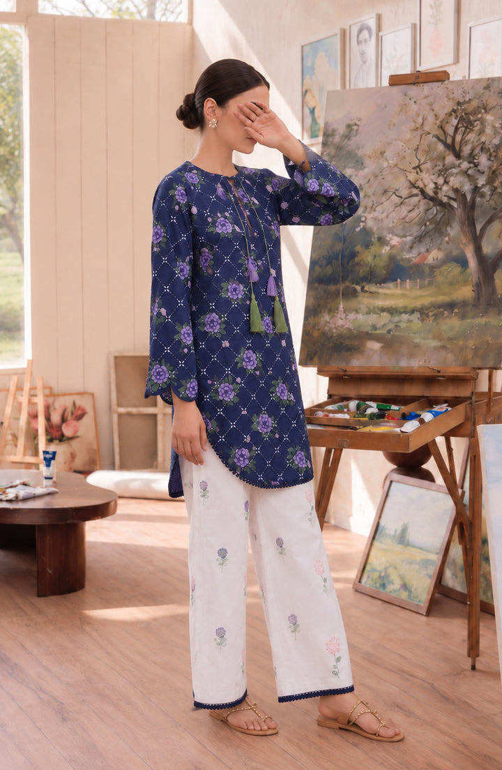 Embroidered Cotton Lawn Stitched 2 Piece Co-ord Set