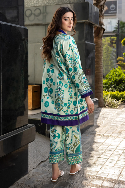 2-PC Printed Cotton Suit