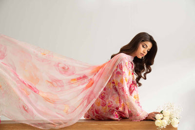 3 Piece - Digital Printed Embroidered Suit