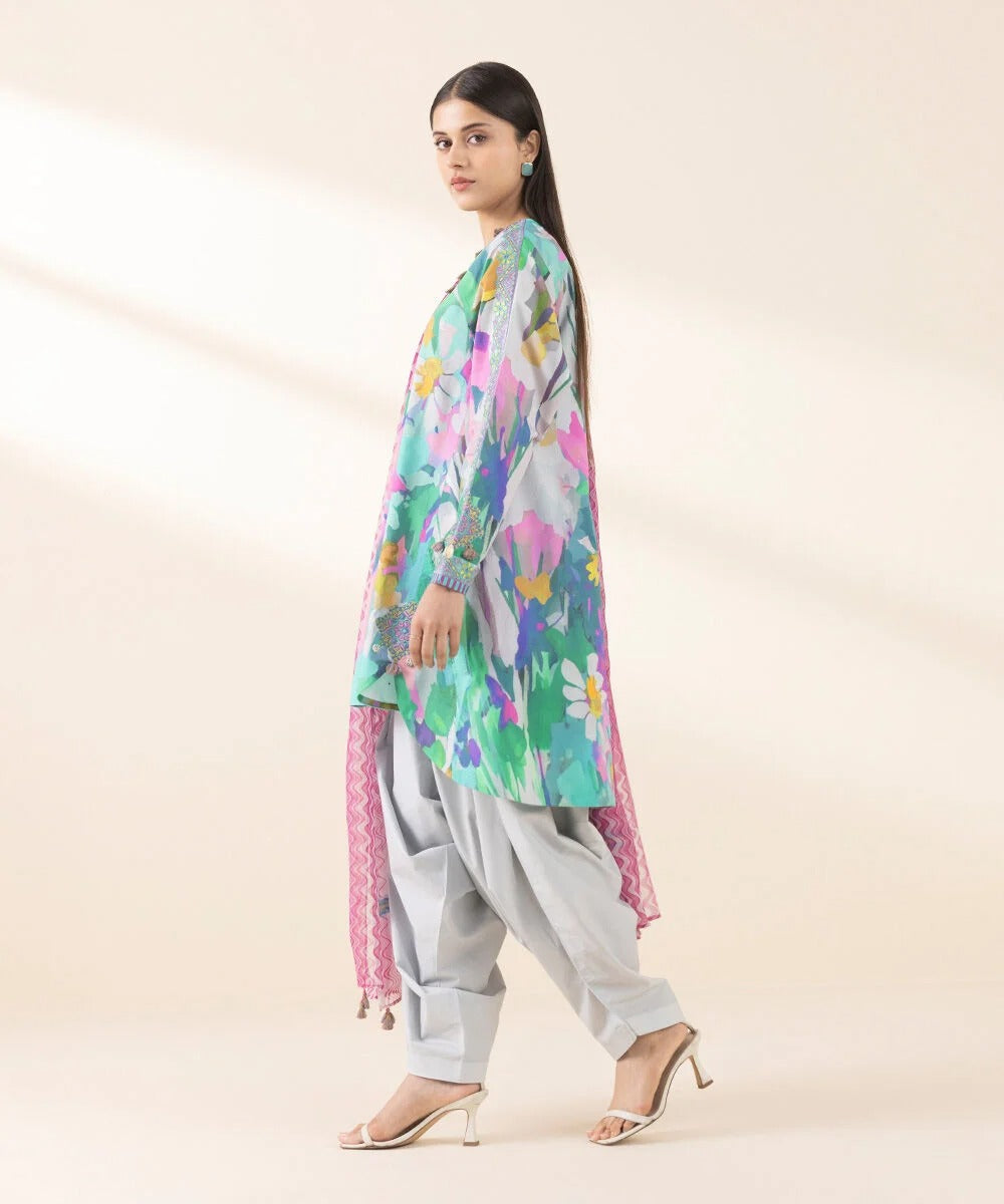 3 PIECE-EMBROIDERED LAWN SUIT