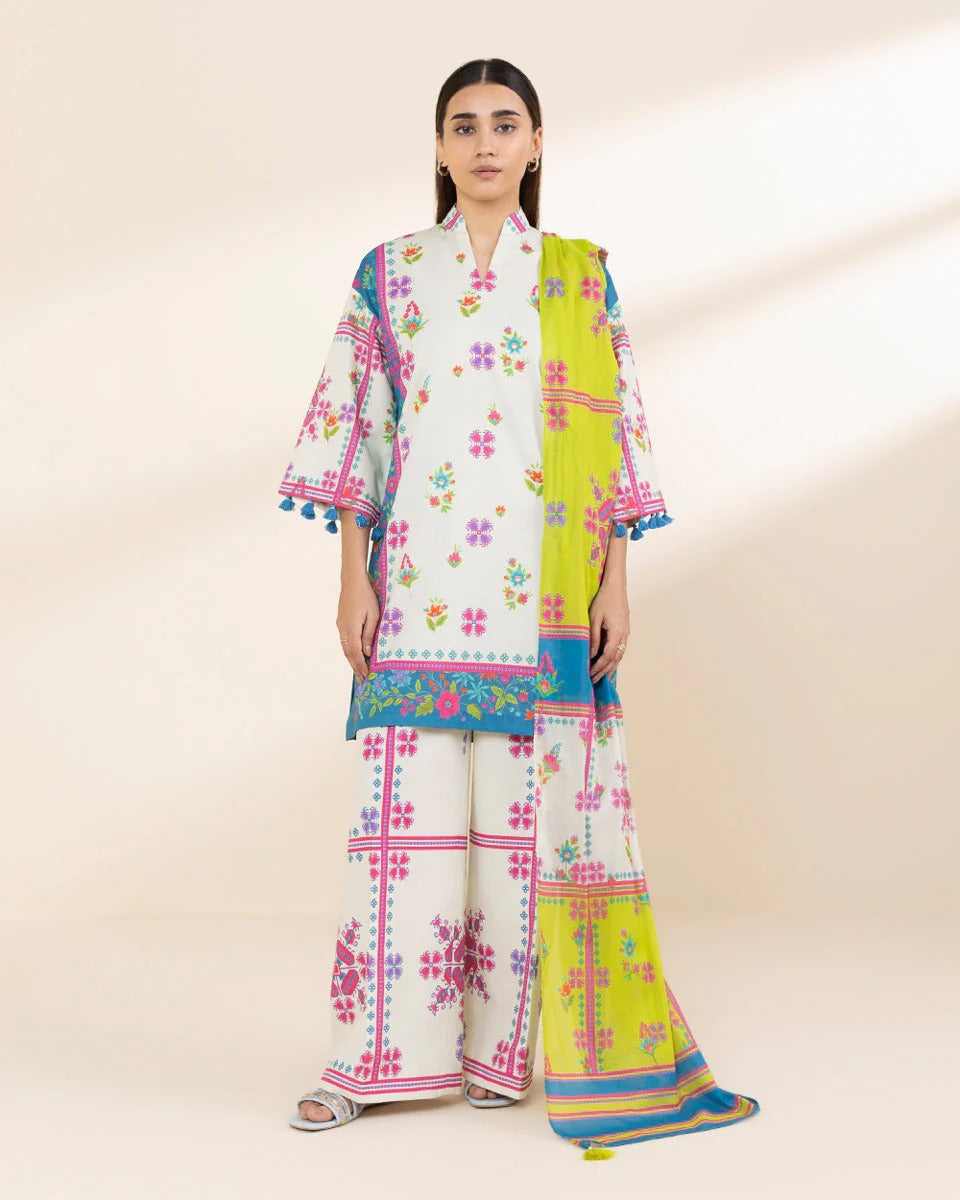 3 Piece - Embroidered Lawn Suit